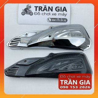 Chụp lọc gió xe vision năm 2014-2015-2016-2017-2018-2019-2020 ốp pô e bầu gió - phụ kiện trang trí xi inox cacbon