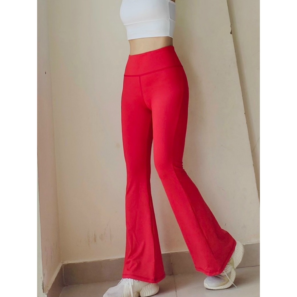 Quần Dài Thể Thao Nữ Ống Loe Trơn Tập Thể Thao Tập Gym Yoga Aerobic Cầu Lông Đi Chơi Cao Cấp