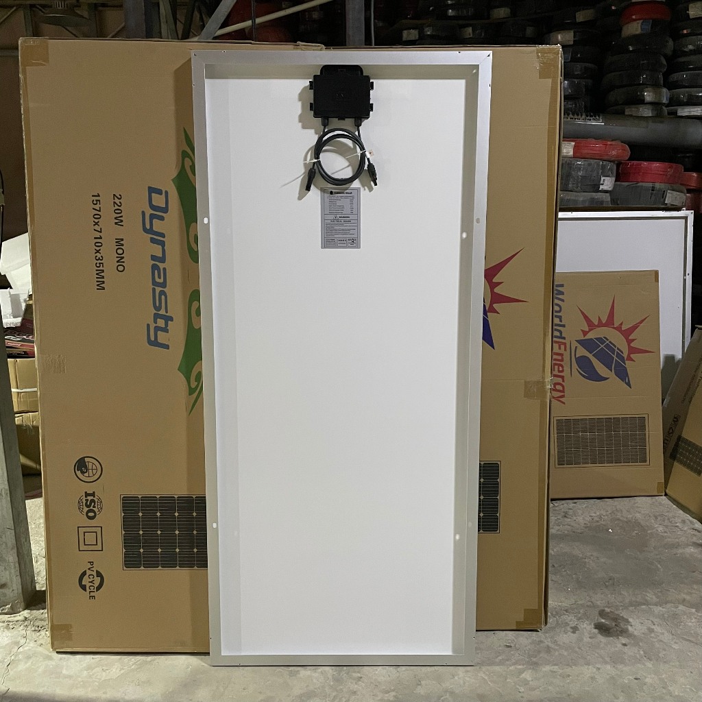 Pin năng lượng mặt trời mono 220w WorldEnergy/Oushang - tặng cặp jack mc4 đơn,