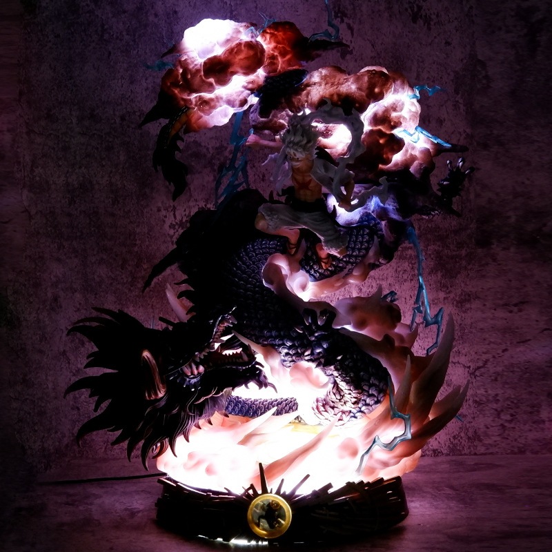 MH100 Mô Hình Cao Cấp Monkey D Luffy vs Kaido Cao 57cm Siêu To Có Đèn Led - Mô Hình Luffy Gear 5 God Nika One Piece A1