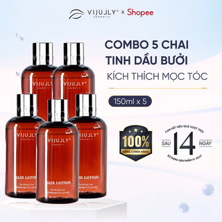 Combo5 Chai Tinh Dầu Bưởi  ViJully Cosmetic Giúp Tóc Chắc Khoẻ Cải Thiện Tình TrạngTóc 150ml/1chai