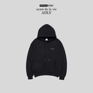 Áo hoodie ADLV BASIC LOGO SEASON 2 dáng oversized màu đen - Hàng chính hãng