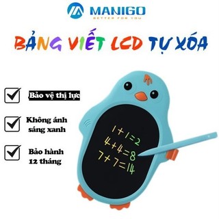 Bảng vẽ tự xóa thông minh Manigo màn hình LCD cao cấp 8.5" cho bé học tập sáng tạo bảo hành 12 tháng