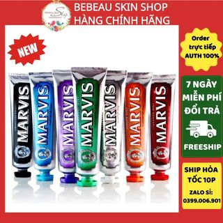 Kem đánh răng Marvis Toothpaste trắng răng sạch thơm răng miệng đầy đủ mùi hương - Bebeau