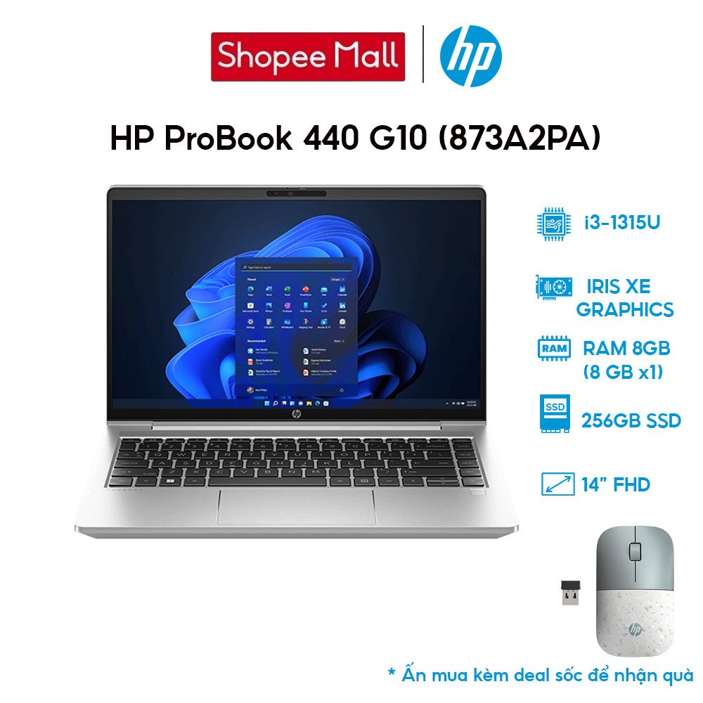 Laptop HP ProBook 440 G10 873A2PA i3-1315U | 8GB | 256GB | 14' FHD | Win 11