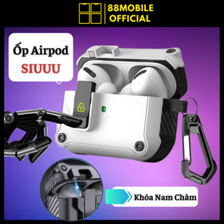 Case Airpod Siuuu 2 3 Pro Pro 2 ốp cao cấp nam châm từ tính và chống sốc bảo vệ tai nghe I 88Mobile