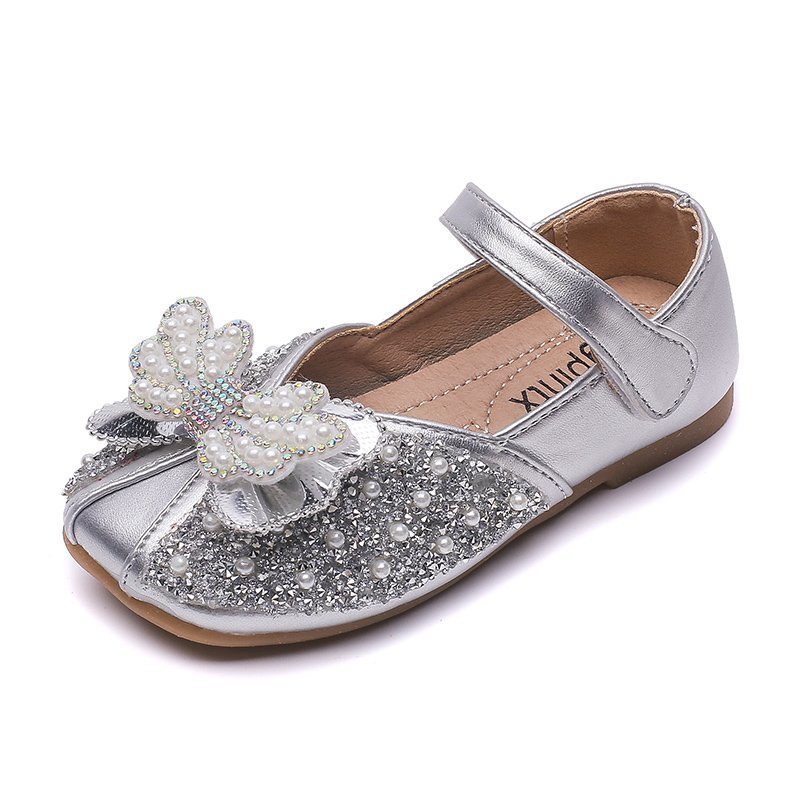 Giày Búp Bê Bé Gái - Giày Búp Bê Cánh Tiên Đính Đá Chắc Chắn Chất Liệu Da PU 2 Lớp Cao Cấp