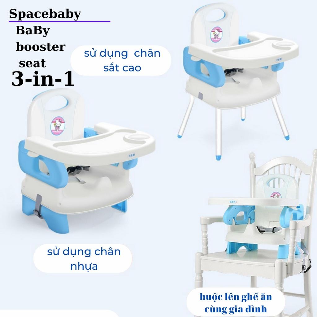 Ghế ăn dặm cho bé* Space BaBy * chính hãng 3 trong 1 gấp gọn tiện lợi nhựa ABS cao cấp