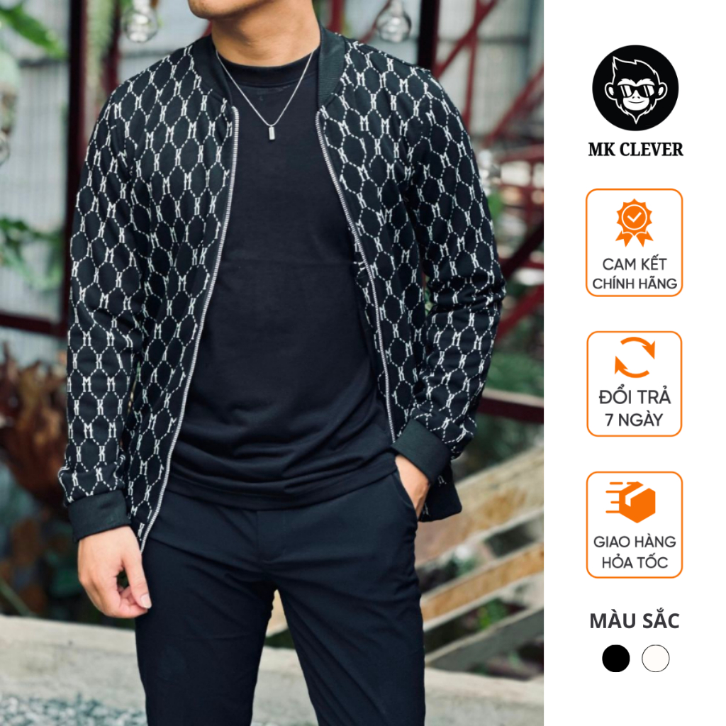 Áo Khoác Bomber Marco MK CLEVER. Chất liệu umi dạ mềm mịn. Form fit người đứng dáng cực đẹp