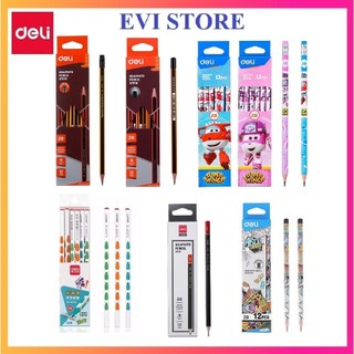 Bút chì gỗ 2b deli 58198 / 53300 / 37013 / 37015 / u535 / u248 / chì gỗ tam giác, nhiều màu sắc