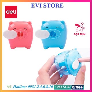 Gọt chì Deli E0557 hình con lợn con heo Deli 0557 sắc bén màu sắc đẹp cute