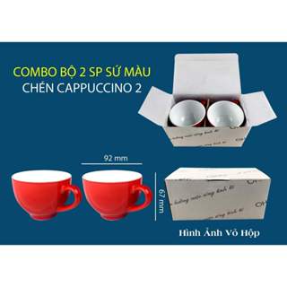 Combo 2 Tách Capuccino Sứ màu OHIO