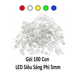 Gói 100 con led siêu sáng phi 5mm