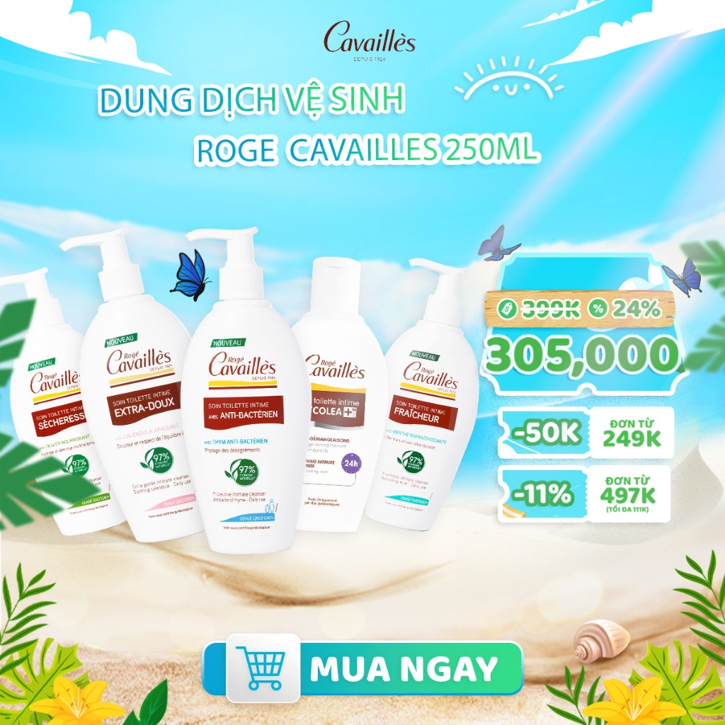 Dung Dịch Vệ Sinh Phụ Nữ Roge Cavailles 250ml (Date 2025)