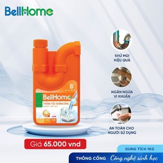 Nước Thông Tắc Cống Bell Home 1KG Công Nghệ Sinh Học Xử Lý Mọi Chất Thải Bẩn, Giúp Kháng Khuẩn, An Toàn Tuyệt Đối