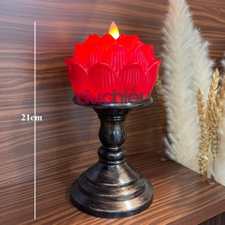 Đèn thờ dùng pin kiểu, đèn bàn thờ hoa sen dùng pin – Đức Hiếu Shop