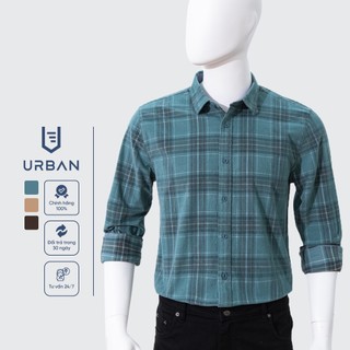Áo Sơ Mi URBAN Nhung Tăm Kẻ Chất Vải Mềm Mịn, Phom Vừa Người Mặc Trời Se Lạnh No.2215