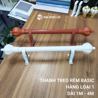 Thanh Treo Rèm BASIC Loại 1 - Sào Treo Rèm Hợp Kim Nhôm Sơn Tĩnh Điện Thiết Kế Chịu Lực Chắc Chắn