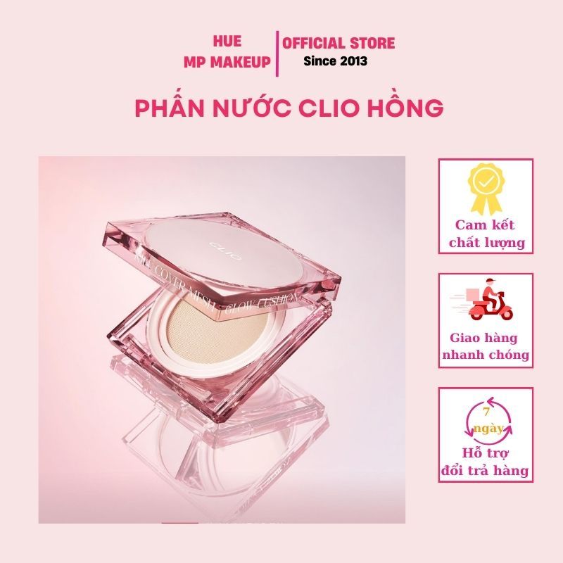 Phấn Nước Clio Kill Cover Mesh Glow Cushion SPF50+ PA++++ - CLIO HỒNG BẢN VUÔNG