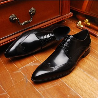  Giày âu nam M157- Mansa derby công sở đục lỗ trẻ trung da bò thật đế phíp cao cấp 