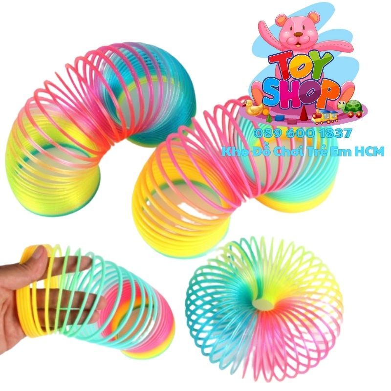 Lò Xo Cầu Vồng, Đồ Chơi Lò Xo 7 Màu, Đồ Chơi Cho Trẻ - Giao Ngẫu Nhiên
