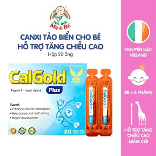 Siro canxi Calgold Plus cho bé, bộ 3 D3K2 MK7 tiên tiến, xương chắc, tăng chiều cao (H/20 ống)
