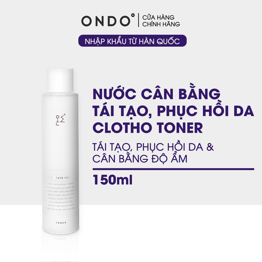 Toner DNA Cá Hồi Tạo Độ Ẩm, Dưỡng Trắng Da ONDO Temperature SKin Clotho Toner 150ml - HSD 03/2024