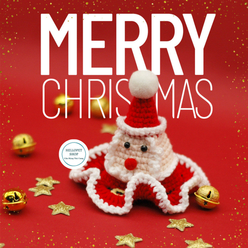 Mũ len cho chó mèo tuần lộc giáng sinh dễ thương, Mũ tuần lộc cho thú cưng, Phụ kiện chó mèo đan len nhiều size