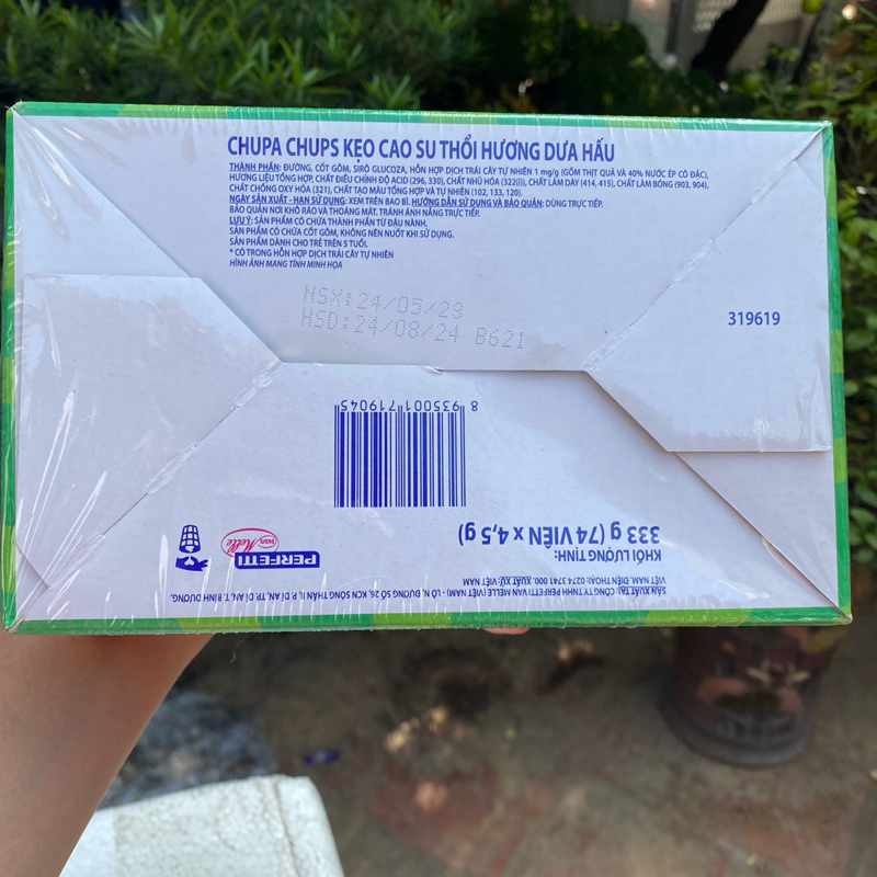 Nửa hộp 37 Viên Kẹo Cao Su thổi Chuppachup hương dưa hấu