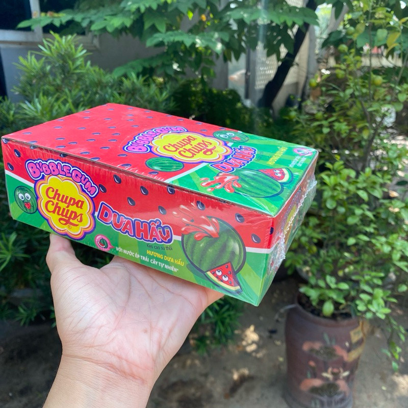Nửa hộp 37 Viên Kẹo Cao Su thổi Chuppachup hương dưa hấu