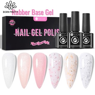 Ur sugar set sơn gel 6 màu rubber base gel sơn móng tay gel led uv gel son nail top base 7ml