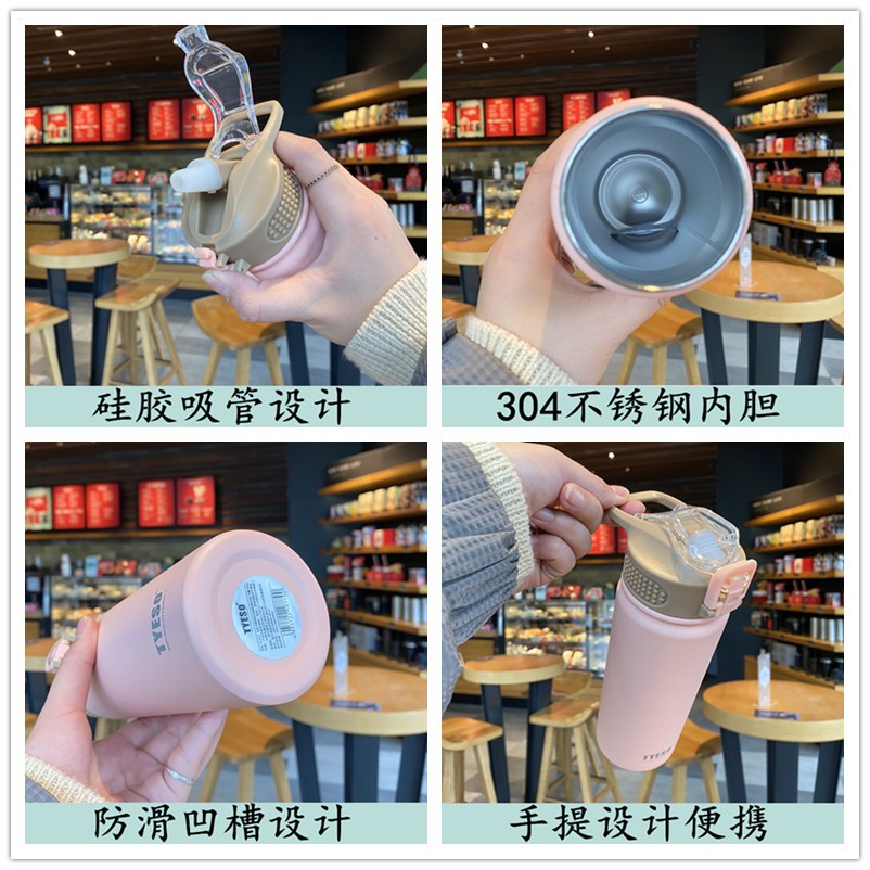 Tyeso ly giữ nhiệt 530/750ml Bình Nước Cách Nhiệt Bằng Thép Không Gỉ 530ml | Bình Nước Dung Tích 750ml 750ml Chất Lượng