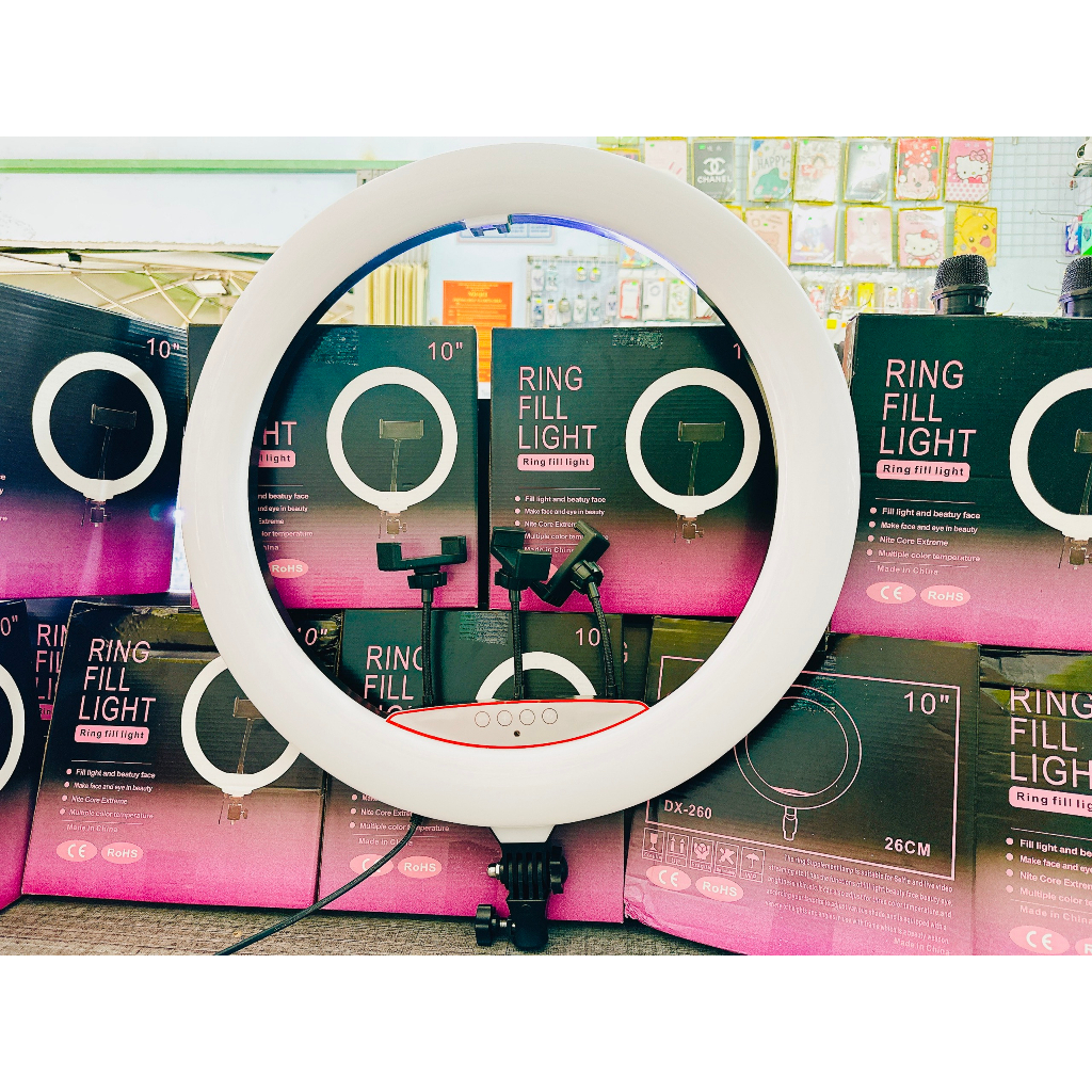 Đèn Livestream 45cm đi kèm Chân đỡ đèn bằng sắt dài 2m1 nhập khẩu mới 100% xuất VAT công ty