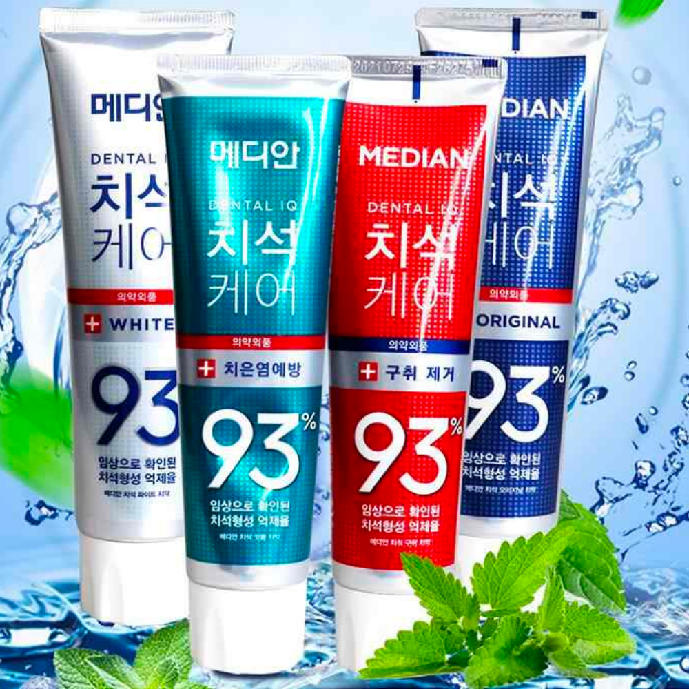 Kem Đánh Răng MEDIAN DENTAL IQ 93% Hàn Quốc 120g Trắng Răng Sáng Bóng