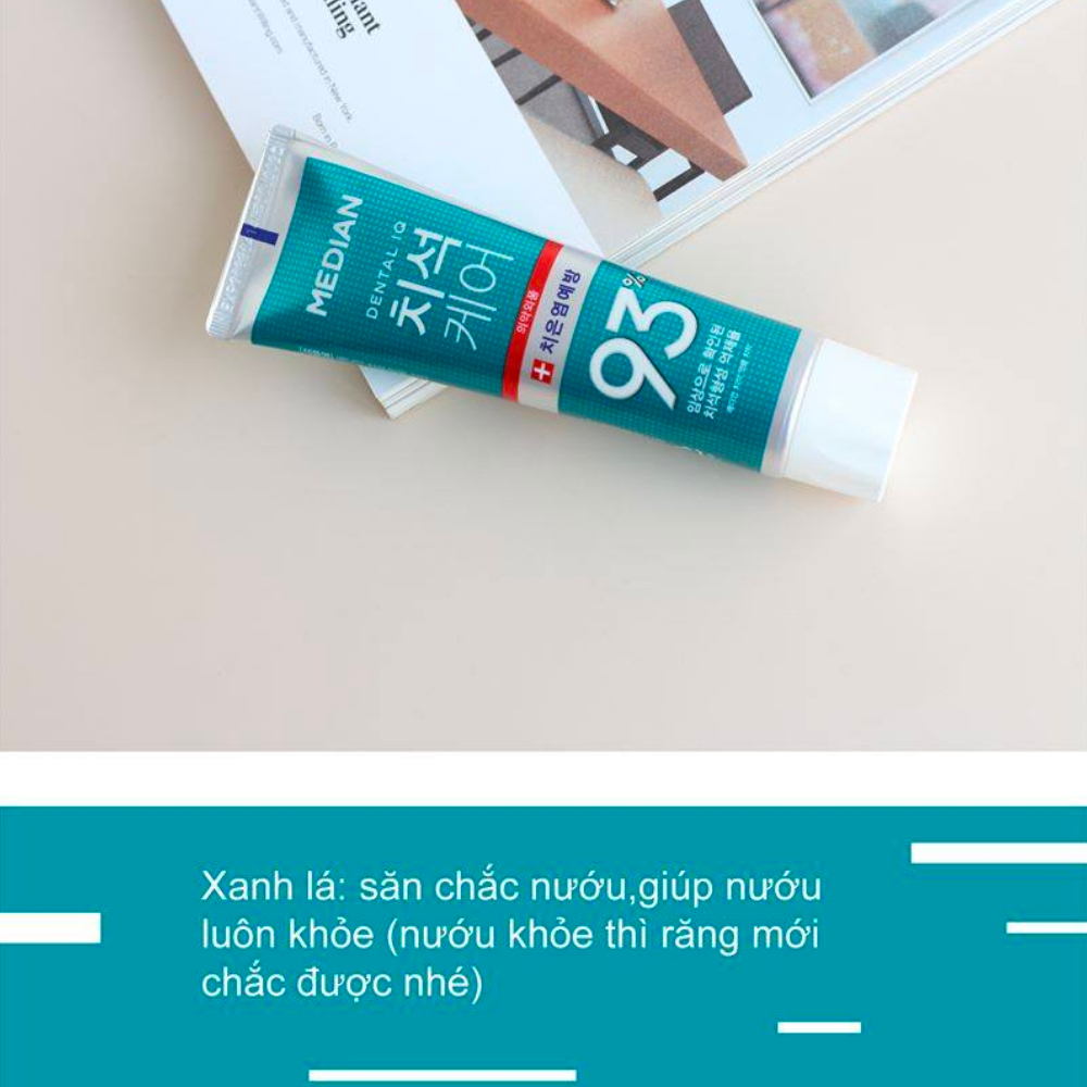 Kem Đánh Răng MEDIAN DENTAL IQ 93% Hàn Quốc 120g Trắng Răng Sáng Bóng