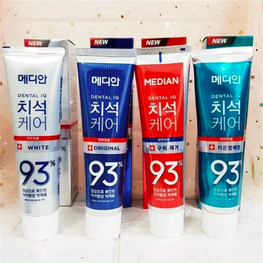 Kem Đánh Răng MEDIAN DENTAL IQ 93% Hàn Quốc 120g Trắng Răng Sáng Bóng