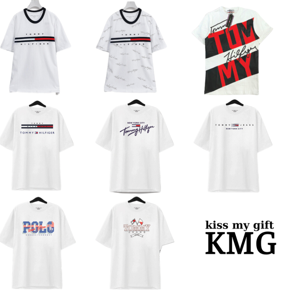 Áo Thun Tom.my Hilfiger Logo Thêu Chữ Kí Unisex Cotton Cao Cấp, Áo Thun Nam Nữ Tay Lỡ