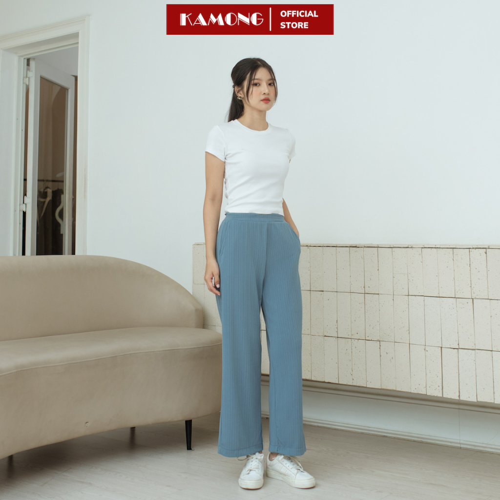 Quần ống rộng lưng thun KAMONG culottes trẻ trung năng động Q017