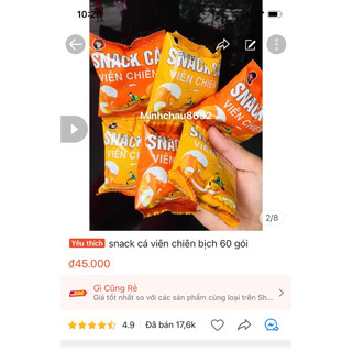 snack cá viên chiên bịch 60 gói