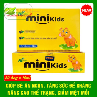 Minions Kids / Minikids giúp bé ăn ngủ ngon, tăng sức đề kháng, nang cao thể trạng, giảm mệt mỏi (hộp 20 ống 10ml))