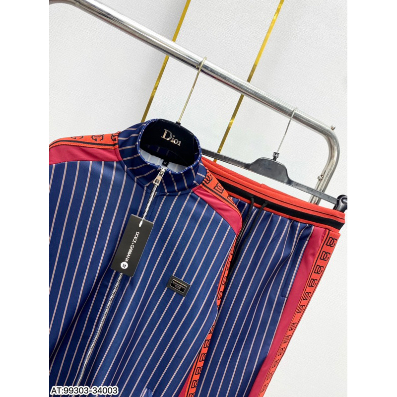 Bộ nỉ nam DOLE họa tiết sọc thêu phong cách trẻ trung from chuẩn