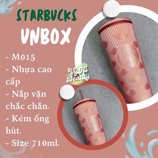 Unbox - ly nước starbucks the siren đỏ 710ml
