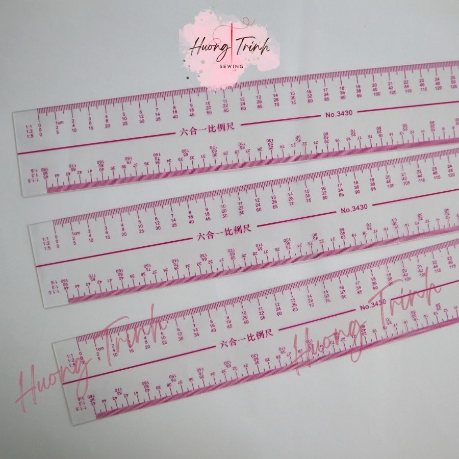 Thước chia tỉ lệ 30 cm dùng vẽ tỉ lê 1:2 , 1:3, 1:5 , 1:1,5 , 1:6