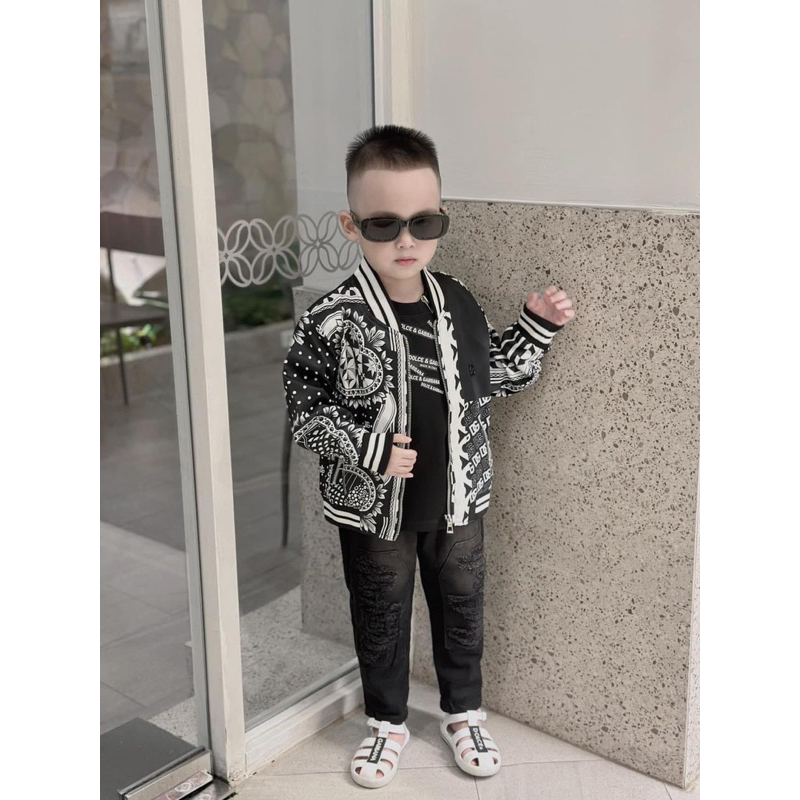 Áo  khoác gió cho bé hoạ tiết doIce mới nhất 2023, áo khoác gió cho bé hàng đẹp