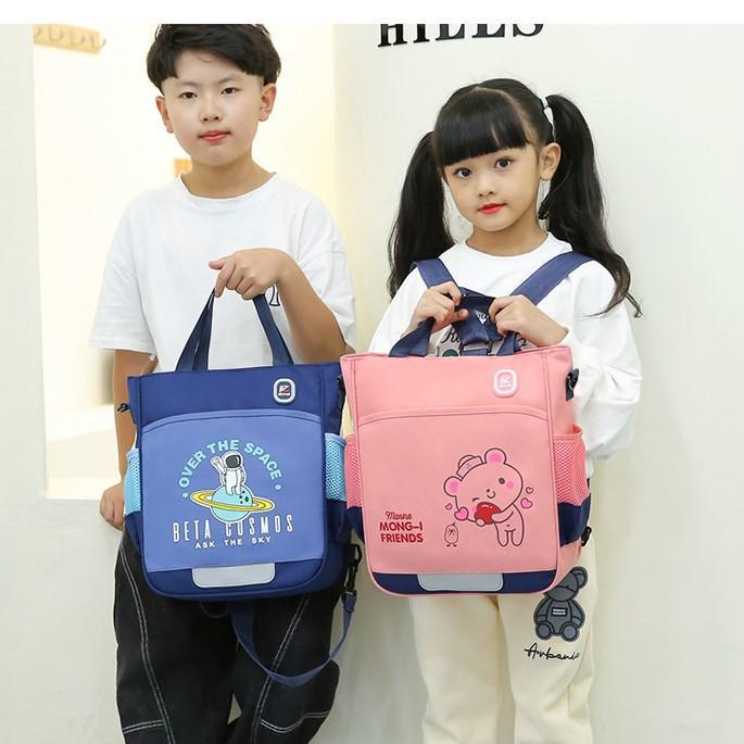 Túi Học Thêm Cho Bé, Đeo Chéo Và Đeo Balo Đựng Đồ Dùng Sách Vở Phù Hợp Cho Bé Cấp 1