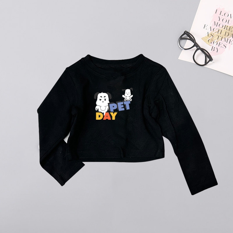 Áo Croptop Dài Tay Bé Gái BabyBoo Vải Zip In Hình Dễ Thương, Mềm Mịn, Sành Điệu - PiBo Store