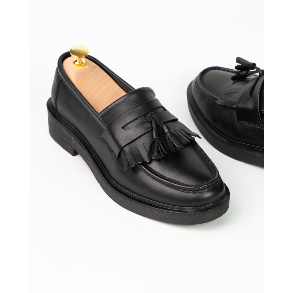 Giày lười nam G2 tassel loafer, Giày da nam công sở cao cấp bằng da bò nappa nhập khẩu