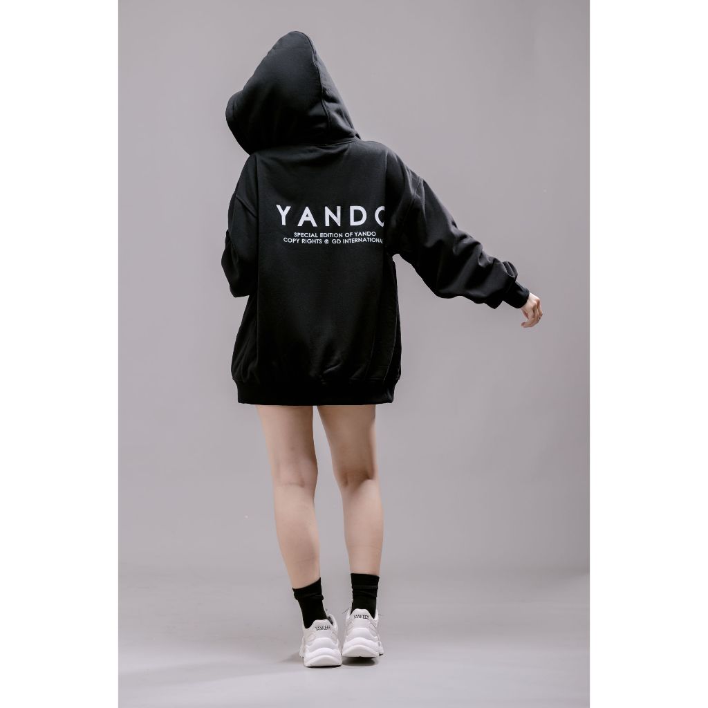 Áo Hoodie Zip Nam Nữ Localbrand YANDO HD012 Nỉ Cotton Premium 350GSM