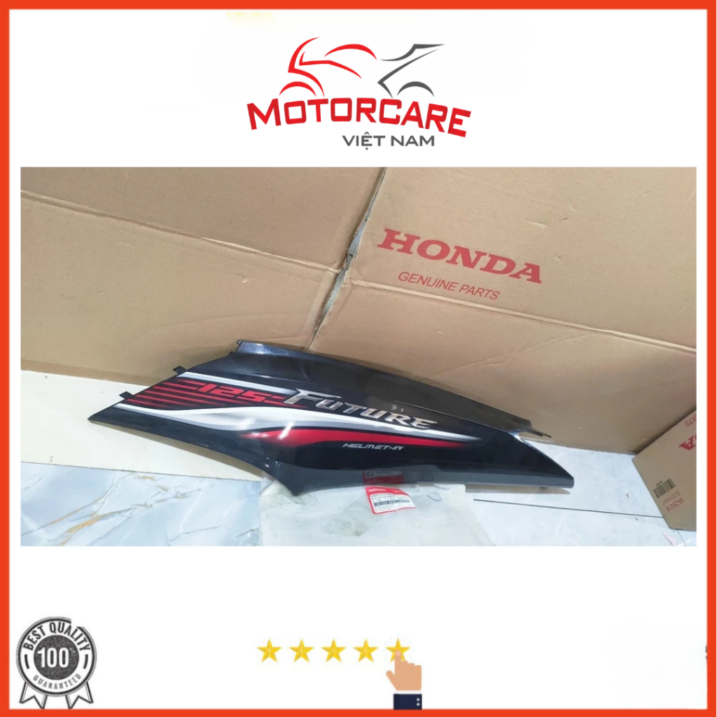 Bộ ốp sườn bên trái Future 125  màu Đỏ đen *NHB25K* chính hãng Honda