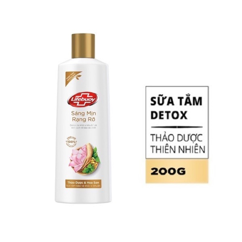 Sữa tắm Lifebuoy Detox Thảo Dược & Hoa Sen 200g